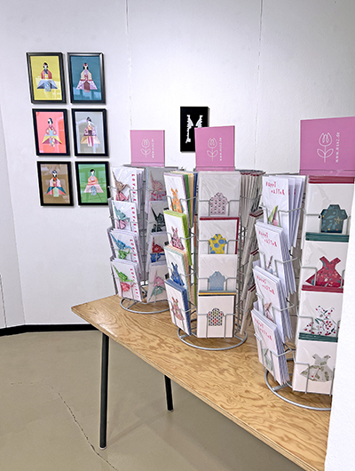 origami grusskarten ausstellung wood meets paper