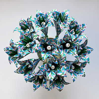 origami blumenstrauß